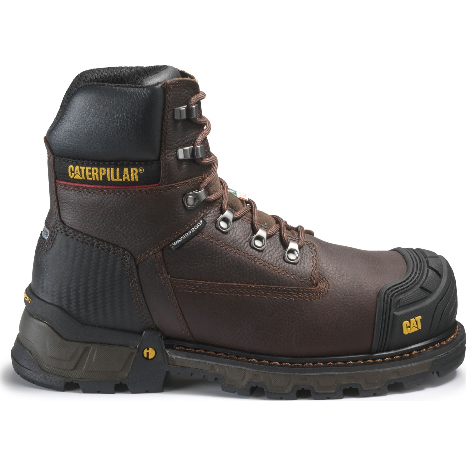 Caterpillar Work Boots Dubai - Caterpillar Excavator Xl 6” Wp Tx Ct Csa Mens - Brown IDUSMZ594